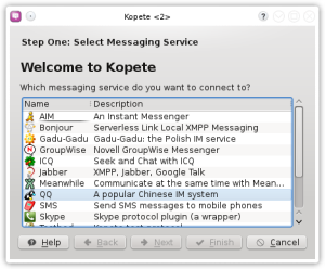 Konfigurasi Kopete agar dapat menggunakan Facebook Chat
